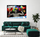 Background abstract by Carole St-Germain on GIANT ART - red digital boxer
