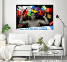 Background abstract by Carole St-Germain on GIANT ART - red digital pop art