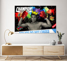 Background abstract by Carole St-Germain on GIANT ART - red digital boxer