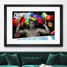 Background abstract by Carole St-Germain on GIANT ART - red digital boxer