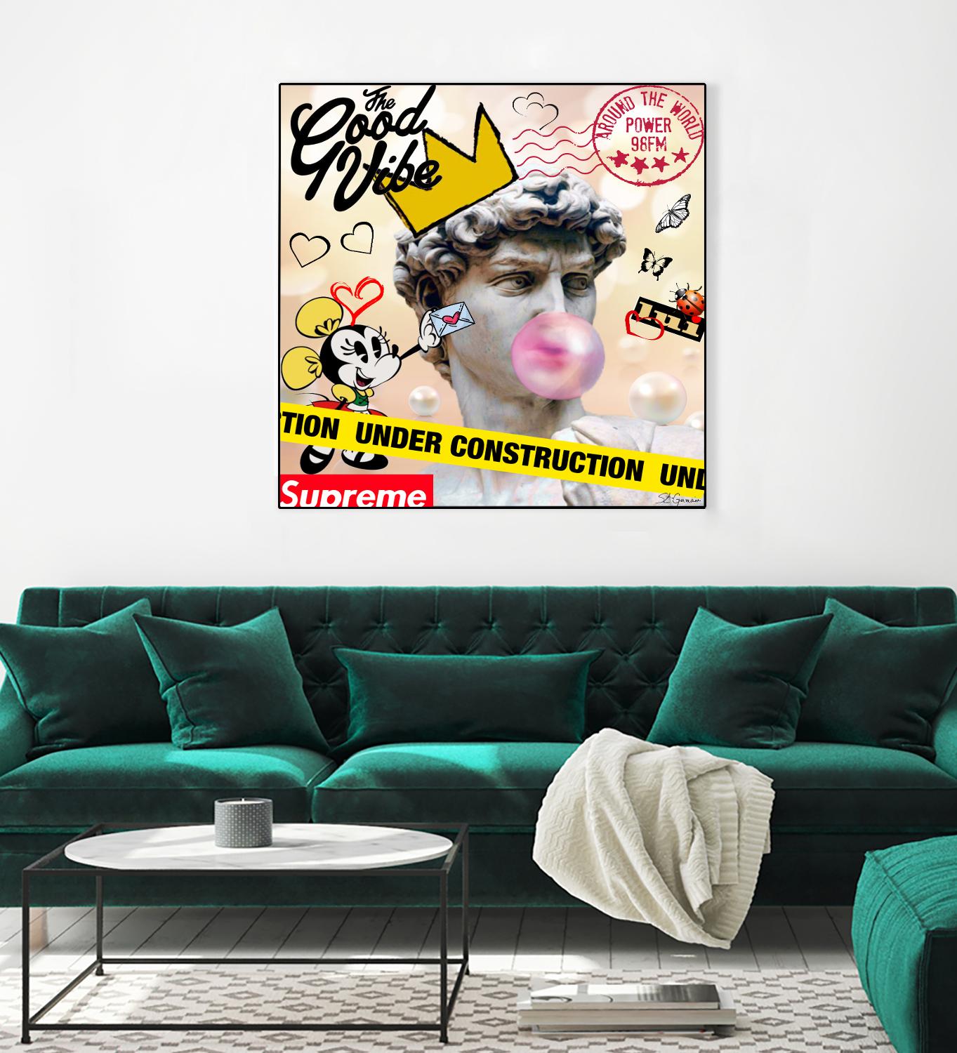 My David by Carole St-Germain on GIANT ART - pink digital david