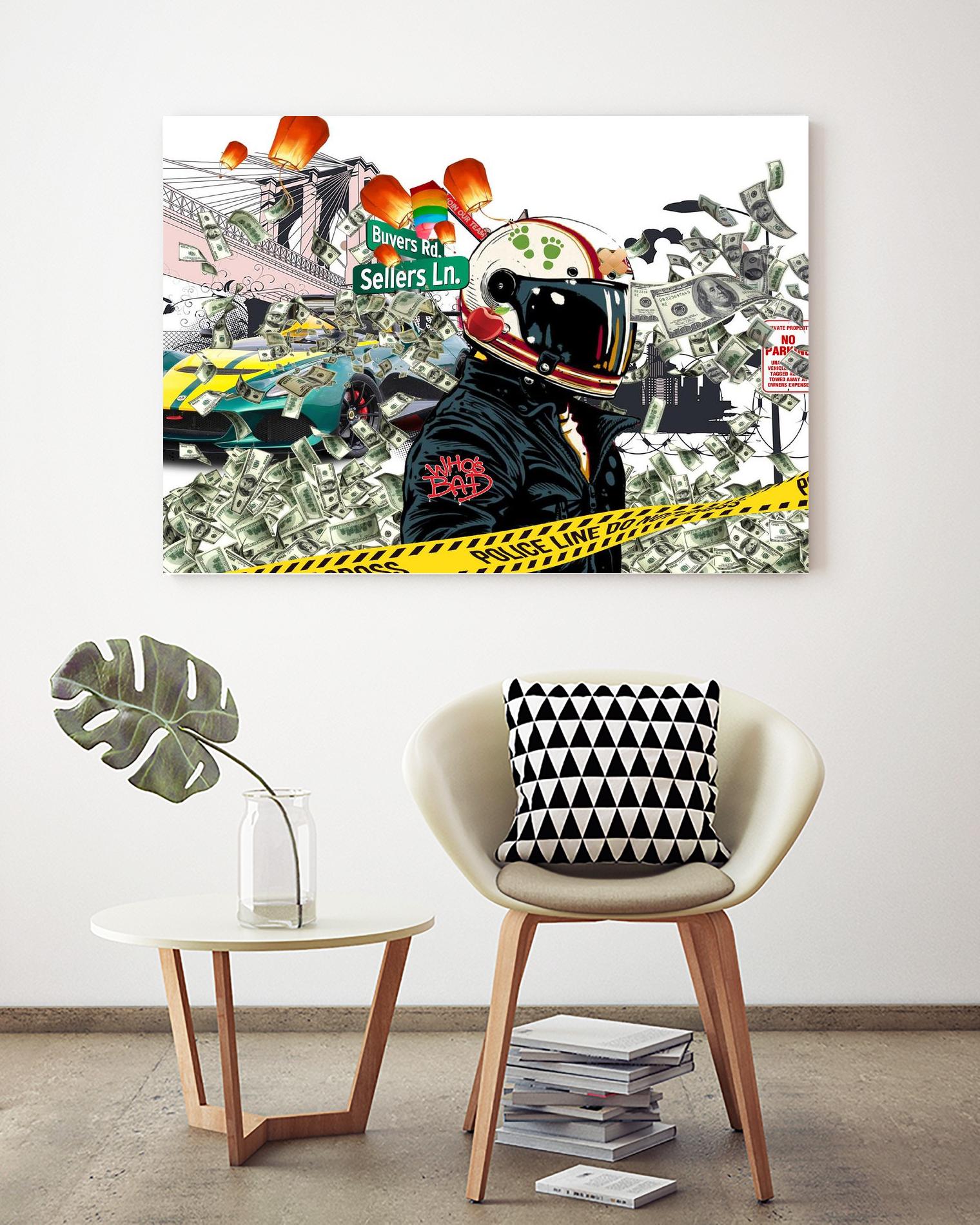 Urban Street by Carole St-Germain on GIANT ART - red digital police