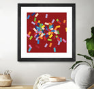 CONFETTI B -rouge by Celine Cimon on GIANT ART - red abstract canadian