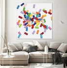 CONFETTI B -blanc by Celine Cimon on GIANT ART - white abstract canadian artist