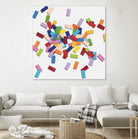 CONFETTI B -blanc by Celine Cimon on GIANT ART - white abstract canadian artist