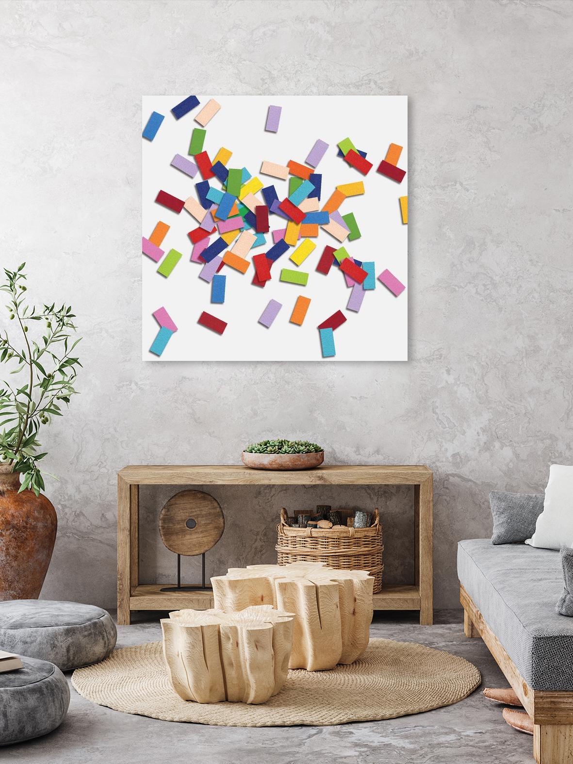 CONFETTI B -blanc by Celine Cimon on GIANT ART - white abstract canadian artist