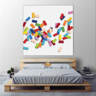 CONFETTI C -blanc by Celine Cimon on GIANT ART - white abstract canadian artist