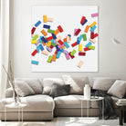 CONFETTI C -blanc by Celine Cimon on GIANT ART - white abstract canadian artist