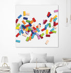 CONFETTI C -blanc by Celine Cimon on GIANT ART - white abstract canadian artist