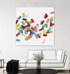 CONFETTI C -blanc by Celine Cimon on GIANT ART - white abstract canadian artist