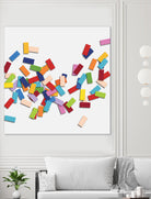 CONFETTI C -blanc by Celine Cimon on GIANT ART - white abstract canadian artist
