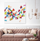 CONFETTI C -blanc by Celine Cimon on GIANT ART - white abstract canadian artist