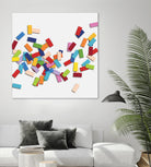 CONFETTI C -blanc by Celine Cimon on GIANT ART - white abstract canadian artist