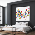 CONFETTI C -blanc by Celine Cimon on GIANT ART - white abstract canadian artist