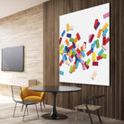 CONFETTI C -blanc by Celine Cimon on GIANT ART - white abstract canadian artist