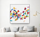 CONFETTI C -blanc by Celine Cimon on GIANT ART - white abstract canadian artist