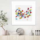 CONFETTI C -blanc by Celine Cimon on GIANT ART - white abstract canadian artist