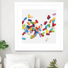 CONFETTI C -blanc by Celine Cimon on GIANT ART - white abstract canadian artist