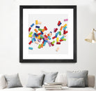 CONFETTI C -blanc by Celine Cimon on GIANT ART - white abstract canadian artist