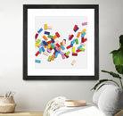 CONFETTI C -blanc by Celine Cimon on GIANT ART - white abstract canadian artist