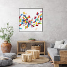 CONFETTI C -blanc by Celine Cimon on GIANT ART - white abstract canadian artist