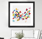 CONFETTI C -blanc by Celine Cimon on GIANT ART - white abstract canadian artist