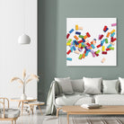 CONFETTI C -blanc by Celine Cimon on GIANT ART - white abstract canadian artist