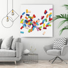 CONFETTI C -blanc by Celine Cimon on GIANT ART - white abstract canadian artist