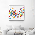 CONFETTI C -blanc by Celine Cimon on GIANT ART - white abstract canadian artist