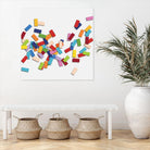 CONFETTI C -blanc by Celine Cimon on GIANT ART - white abstract canadian artist