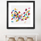 CONFETTI C -blanc by Celine Cimon on GIANT ART - white abstract canadian artist