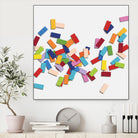 CONFETTI C -blanc by Celine Cimon on GIANT ART - white abstract canadian artist