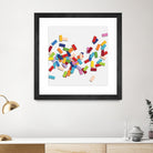 CONFETTI C -blanc by Celine Cimon on GIANT ART - white abstract canadian artist