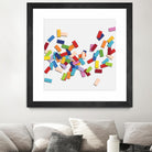 CONFETTI C -blanc by Celine Cimon on GIANT ART - white abstract canadian artist
