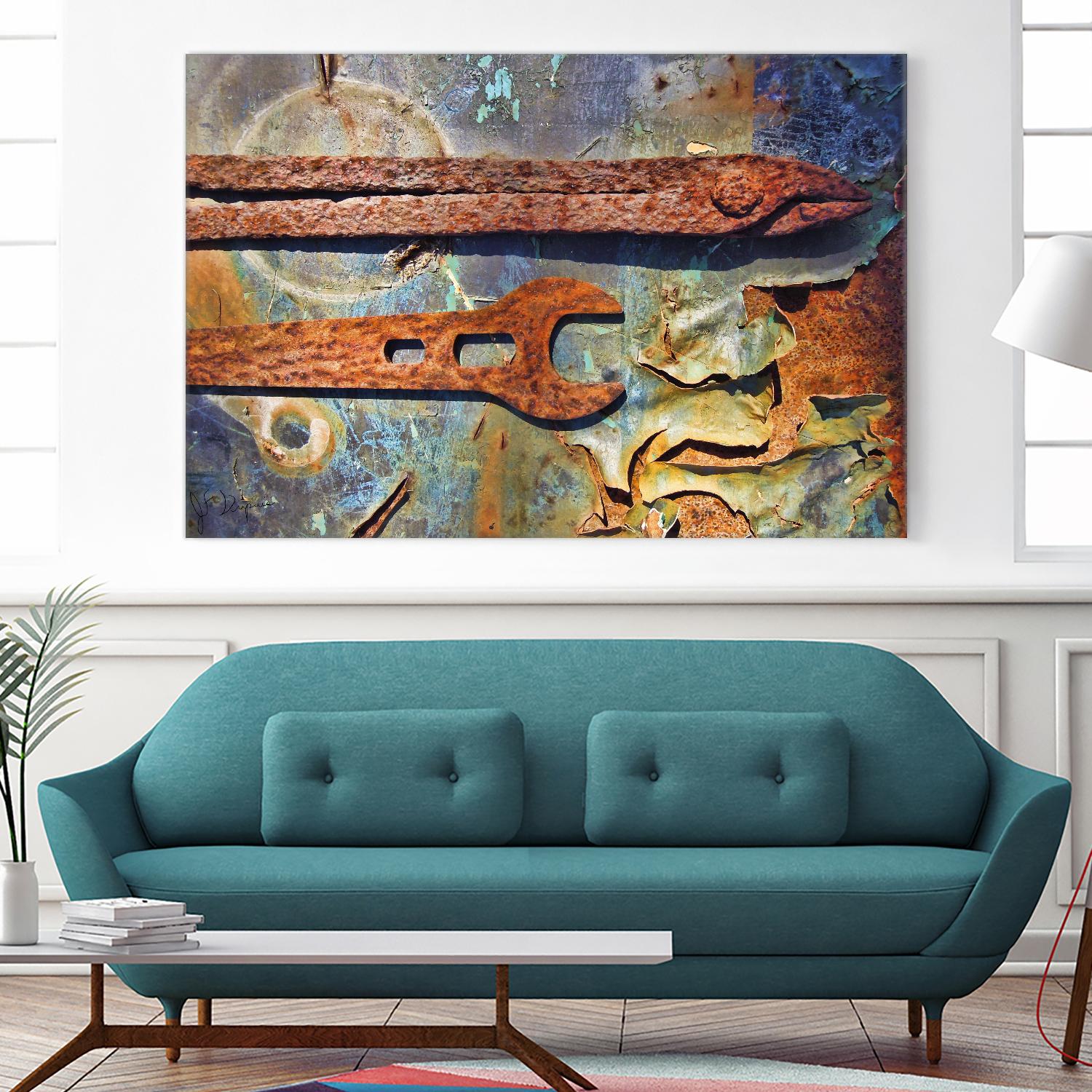 Rusty Tools I by Jean-François Dupuis on GIANT ART - blue photo art