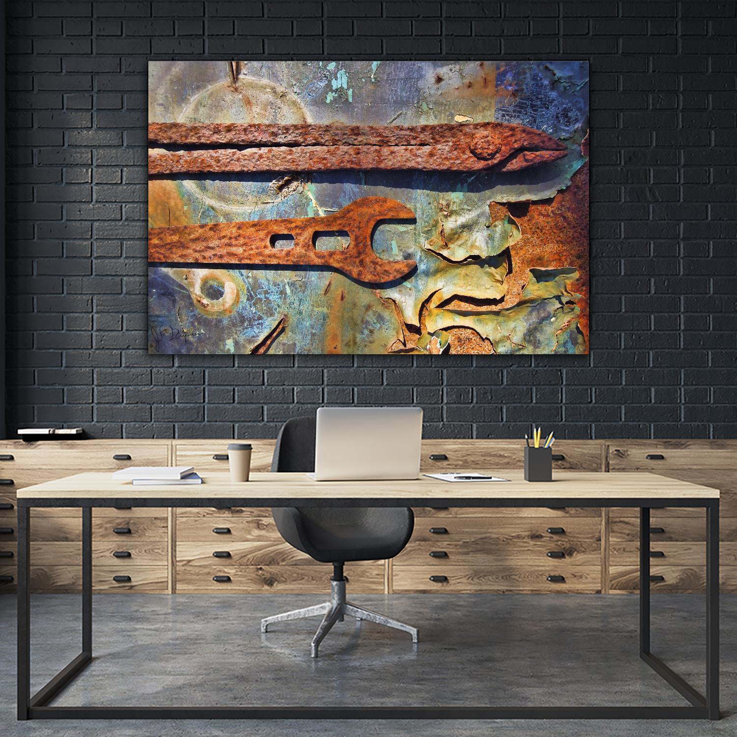 Rusty Tools I by Jean-François Dupuis on GIANT ART - blue photo art