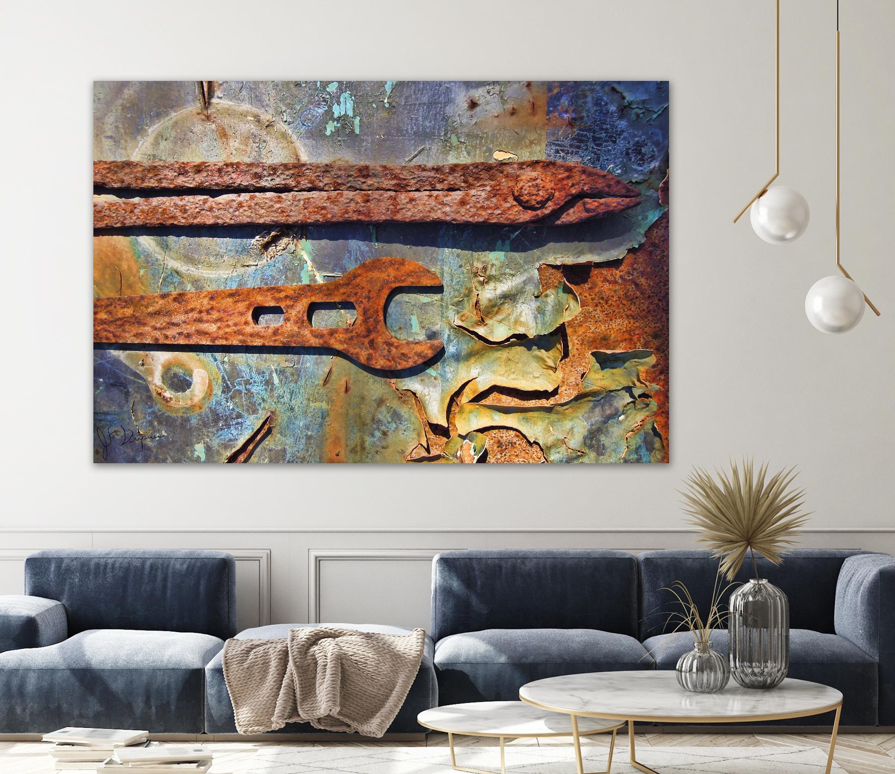 Rusty Tools I by Jean-François Dupuis on GIANT ART - blue photo art