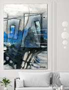 Chutes - T2 by Sylvie Cloutier on GIANT ART - grey abstract