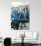 Chutes - T2 by Sylvie Cloutier on GIANT ART - grey abstract