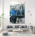 Chutes - T2 by Sylvie Cloutier on GIANT ART - grey abstract