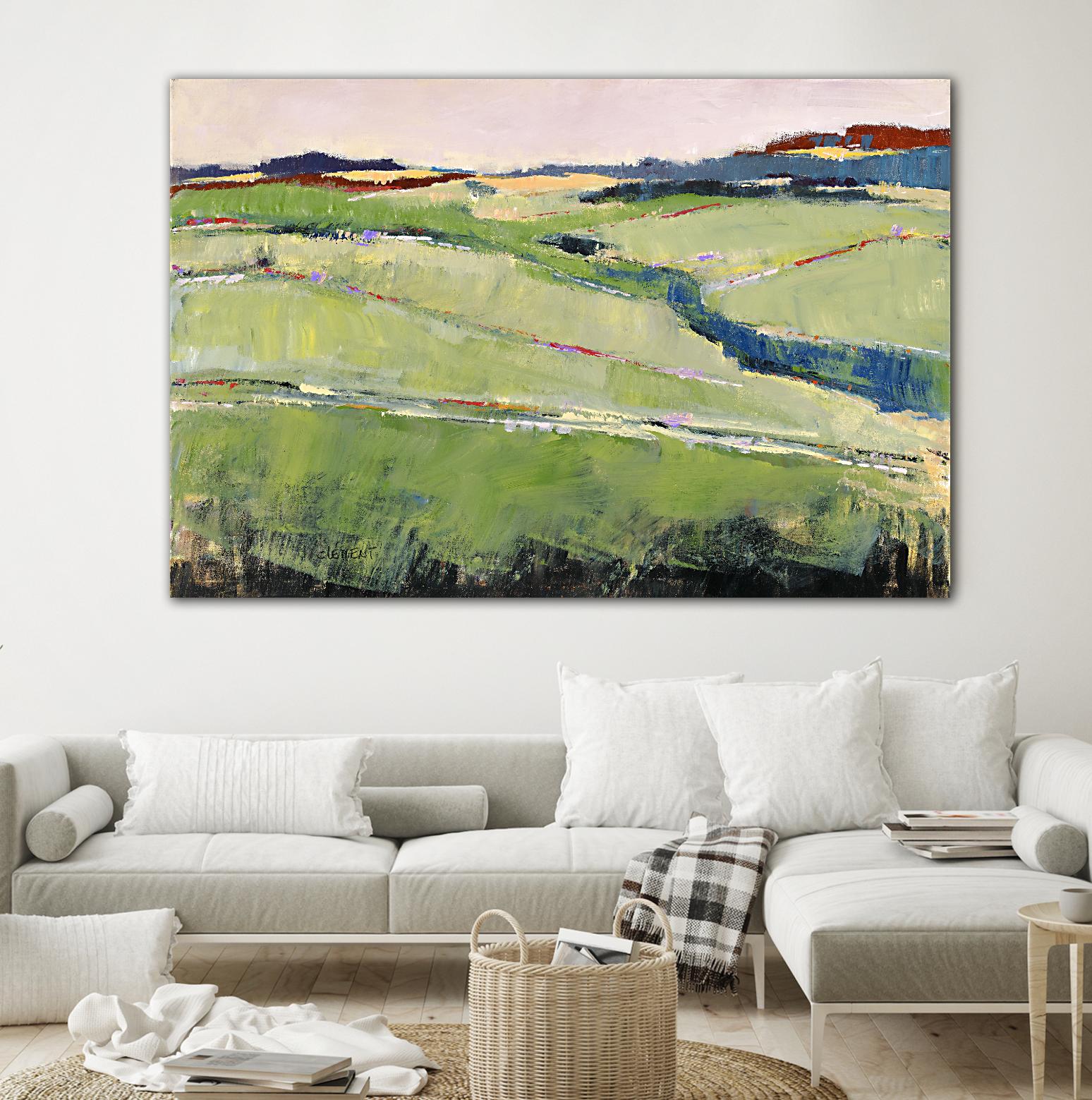 Colorful Landscape II by Jacques Clement on GIANT ART - blue landscape