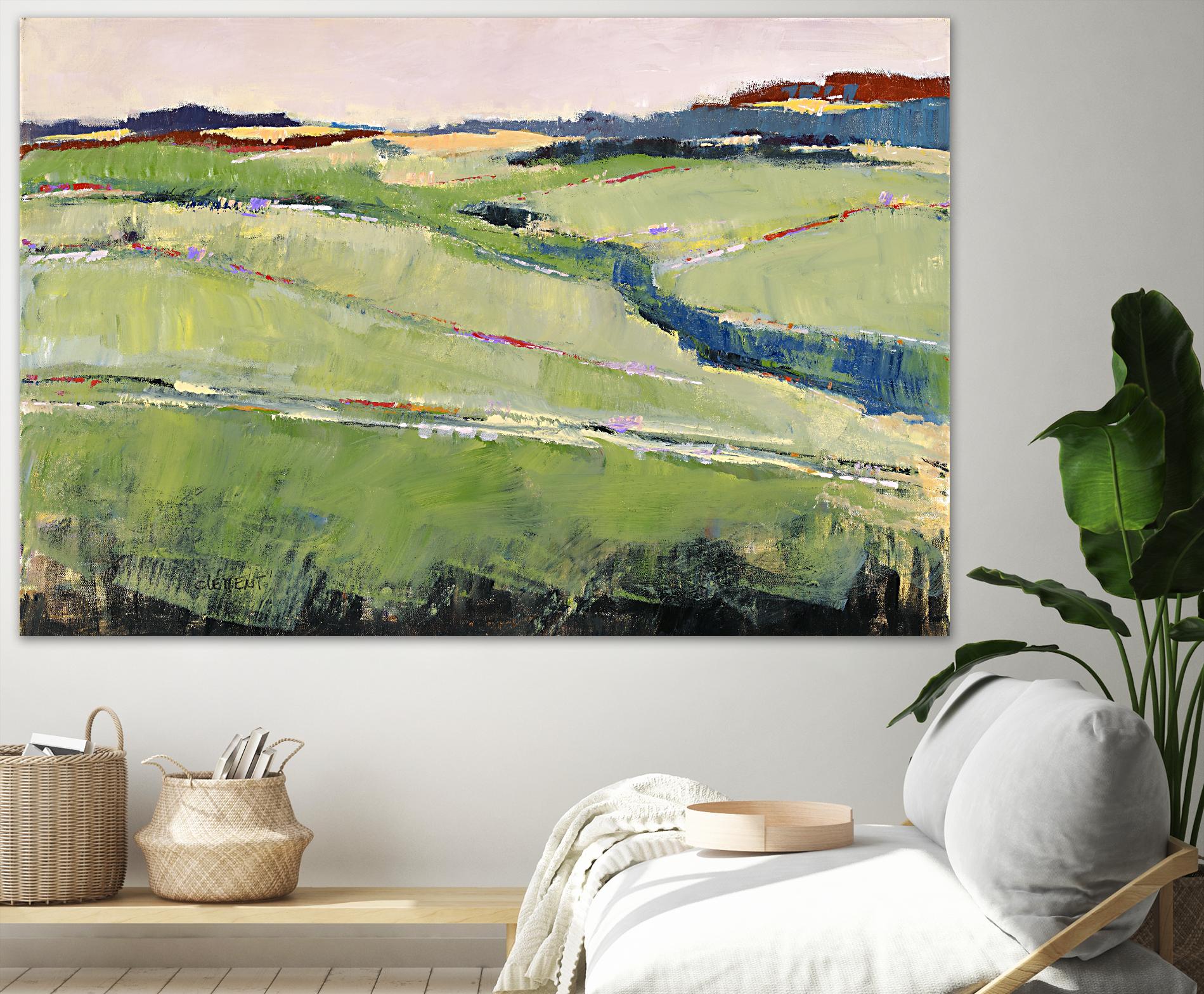 Colorful Landscape II by Jacques Clement on GIANT ART - blue landscape