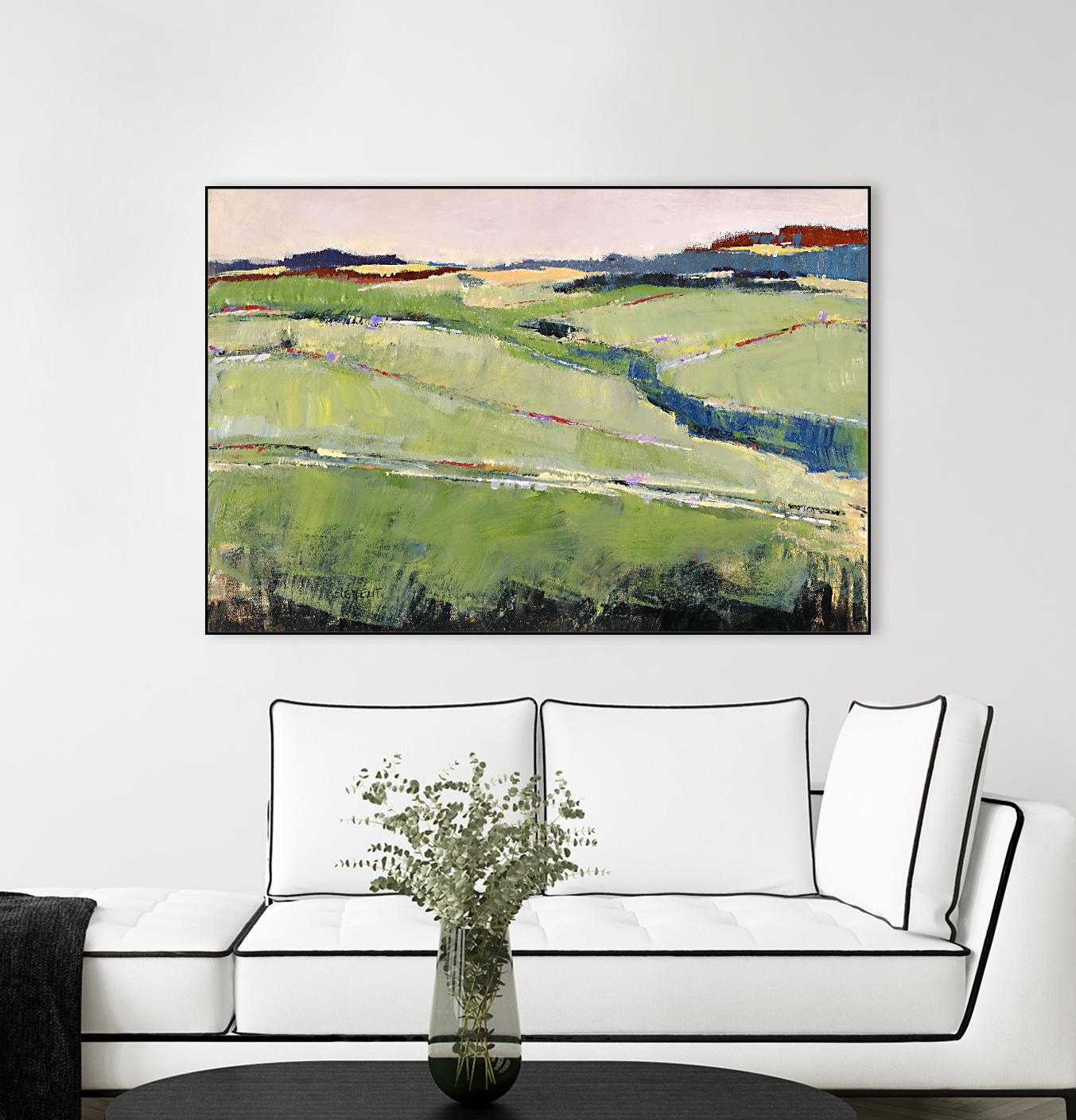 Colorful Landscape II by Jacques Clement on GIANT ART - blue landscape