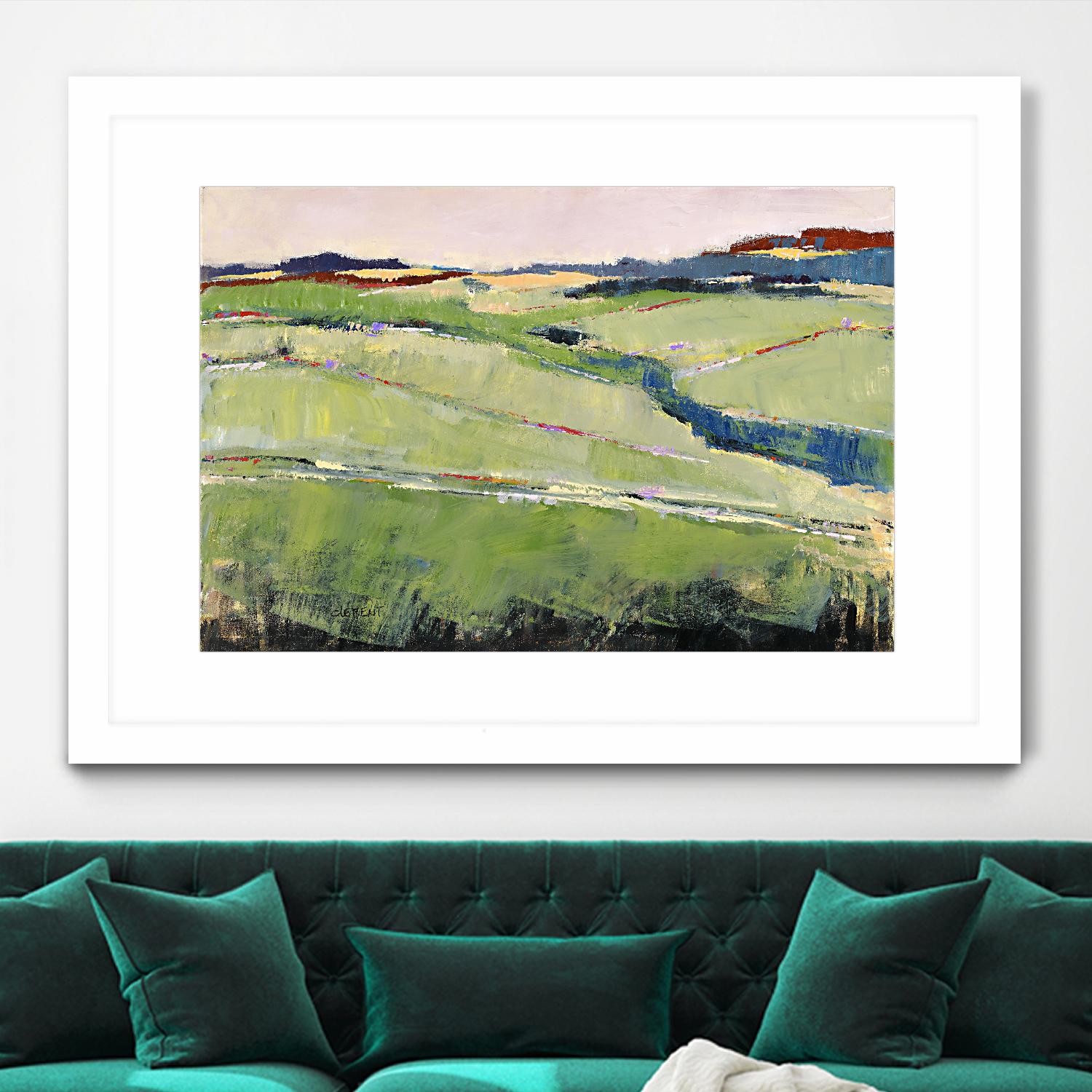 Colorful Landscape II by Jacques Clement on GIANT ART - pink landscape champs