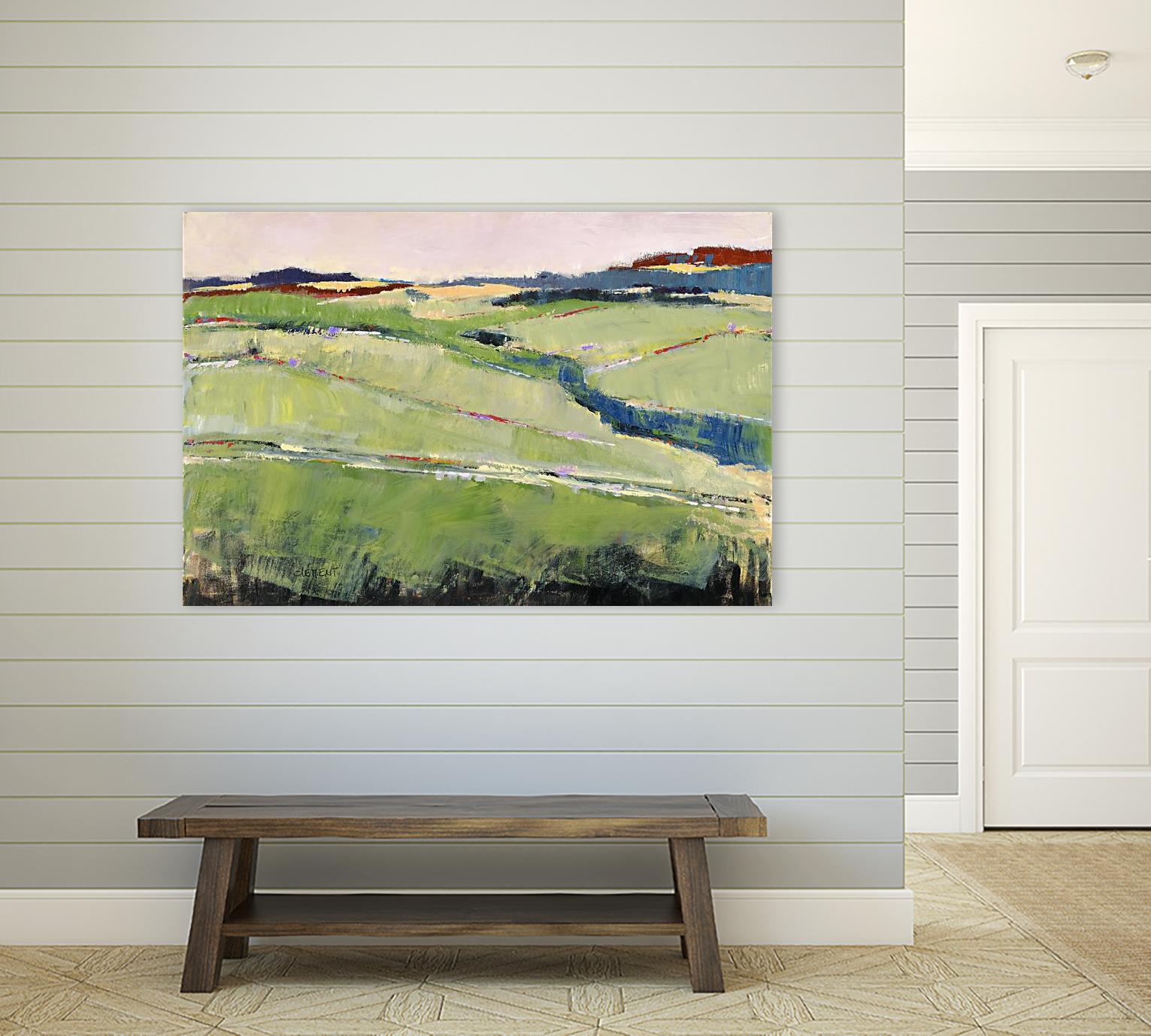 Colorful Landscape II by Jacques Clement on GIANT ART - pink landscape champs