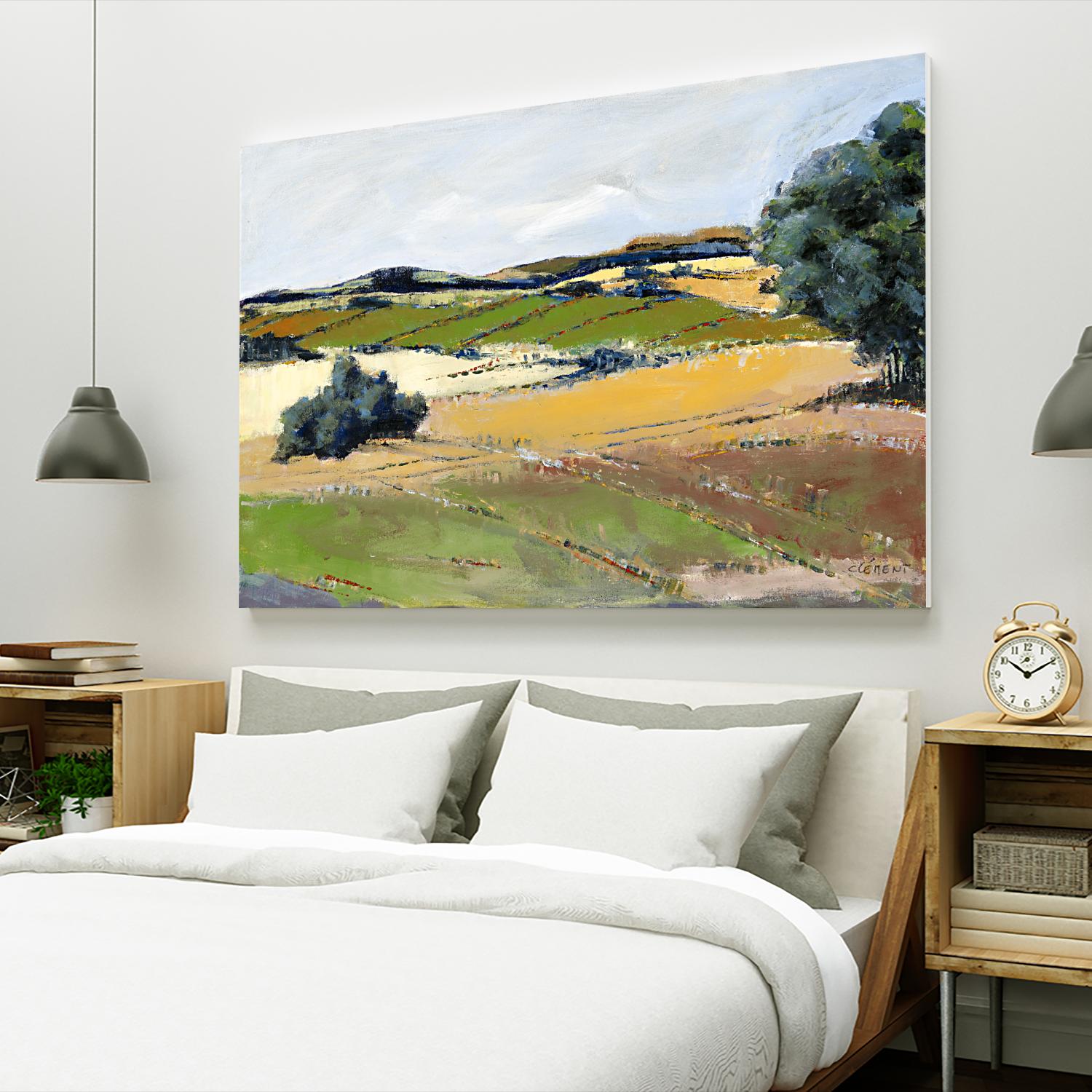 Colorful Landscape IV by Jacques Clement on GIANT ART - yellow landscape