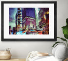 Painted City V by Jean-François Dupuis on GIANT ART - pink architecture new-york