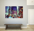 Painted City V by Jean-François Dupuis on GIANT ART - pink architecture new-york