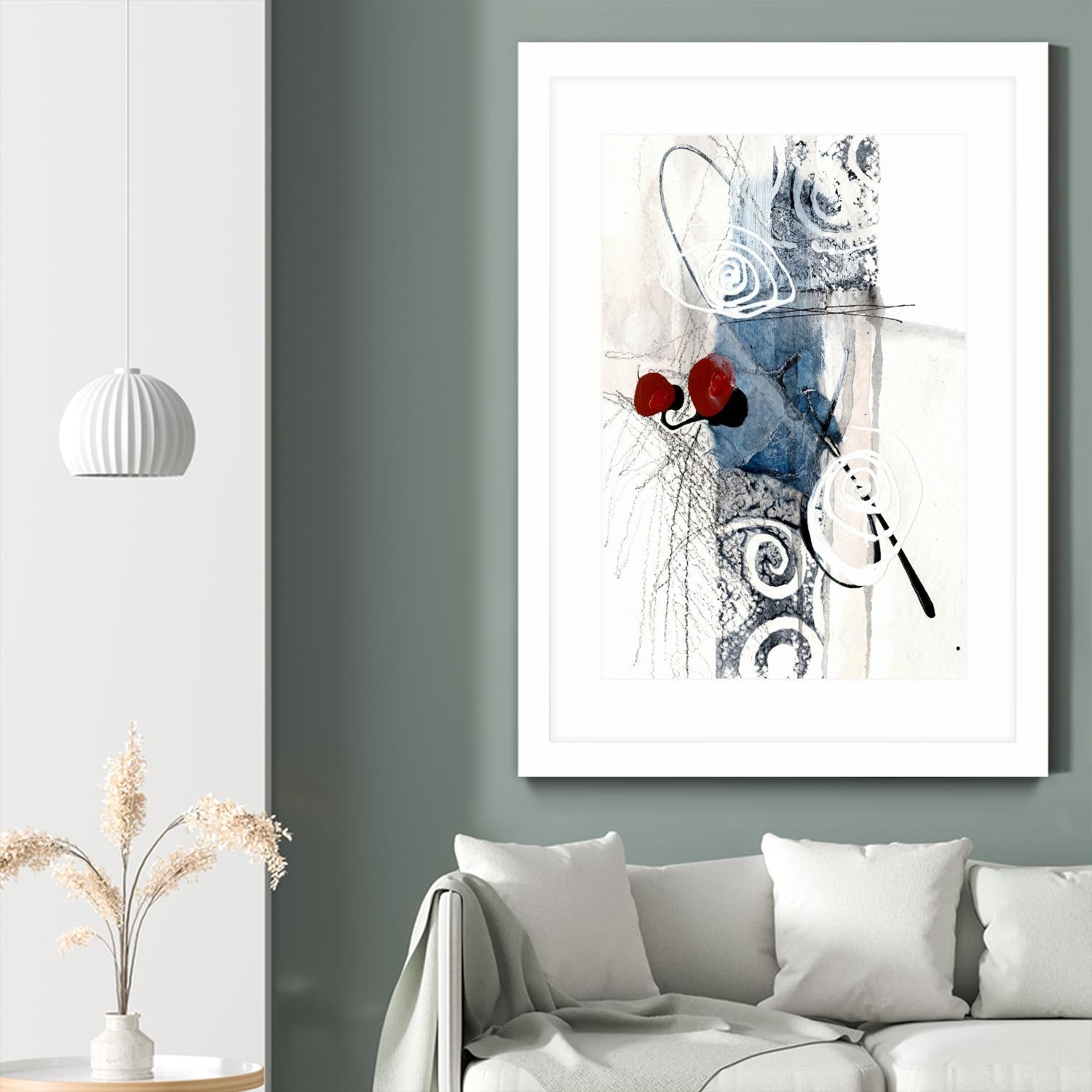 Jardinage by Sylvie Cloutier on GIANT ART - red abstract