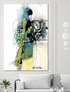 Zone Bleue by Sylvie Cloutier on GIANT ART - blue abstract